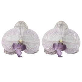 Generic Bohemian Large Butterfly Orchid Flower Stud Earrings Hawaii Big Oversized Purple Blossom Floral Earrings Summer Beach Party Jewelry for Women Friend