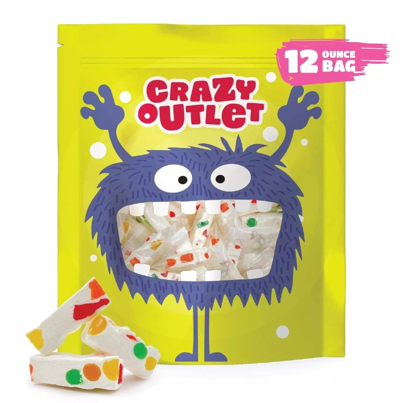 CrazyOutlet Jujube Candy Nougat with Jelly Pieces, Individually Wrapped, 12-Ounce