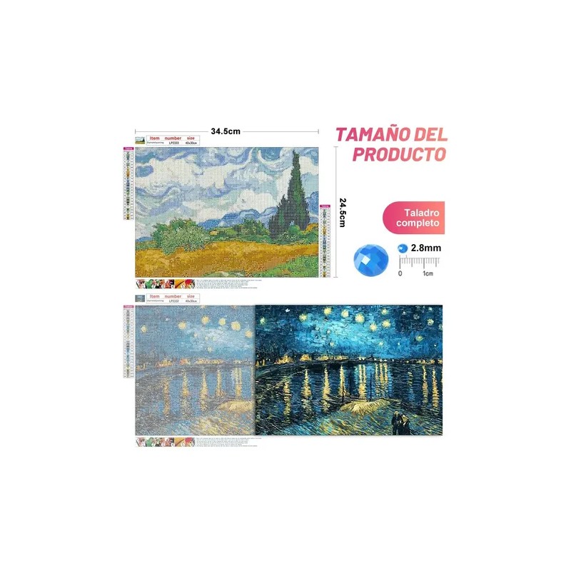 Cuadro 4 Set Pinturas De Diamantes 5d Para Decoración