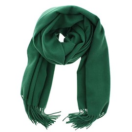 Zac's Alter Ego Warm Thick Soft Plain Wide Winter Scarf with Tassels