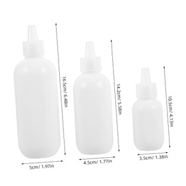 Outanaya 3pcs Travel Squeeze Bottles for Shampoo Lotion Body Wash Compact Portable for Business Trips Gym Travel Needs Transparent Design