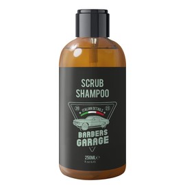 Barbers Garage Exclusive Scrub Shampoo (250 ml) - Italian Details - Effectively Fights Dandruff, Enriched with Piroctone, Aloe Vera and Chamomile, Cleans the Scalp.