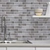 TORURAL 100 Vintage Grey Faux Brick Wall Tiles, 3D Thin