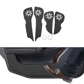 TUCKBOLD Leather Car Door Anti Kick Pad Sticker for Hyundai Tucson 2006-2013 Door Side Edge Guard Protector Interior Accessories Black 1 Set