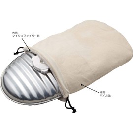 Maruka 000454 Reversible Hot Water Bottle Bag, Beige, Approx. Width 15.4 x Depth 11.4 inches (39 x 29 cm)