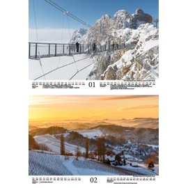 Reisezauber Austria DIN A4 Calendar for 2024 Vienna Salzburg Linz Mountains City Country Holiday Seelenzauber