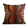 HODKHNO Throw Pillow Covers 18x18 Inch Aztec Navajo Orange Red