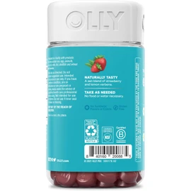OLLY Goodbye Stress Gummy, GABA, L-Theanine, Lemon Balm, Stress Relief Supplement, Berry - 60 Count
