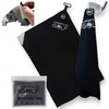 Multi-Function Magnetic Golf Towel with Wash Pocket, Magna-Anchor Technology, Waffle