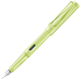 LAMY safari springgreen - Fountain Pen with ergonomic grip & polished steel nib in size B - ideal for any Writing & Calligraphy - including LAMY T 10 blue cartridge - Right-Handed