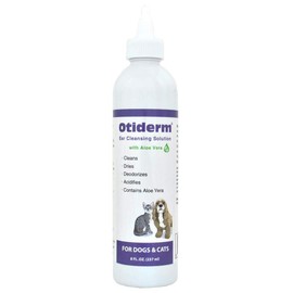 Otiderm Ear Cleanser for Dogs and Cats - Deodorize and Gently Clean - Anti-Irritant Formula with Neutral pH and Aloe Vera - Healthy Ears - 8 fl oz