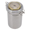 Cigar Jar Stainless Steel Silicone Ring with Hygrometer Waterproof Sealed