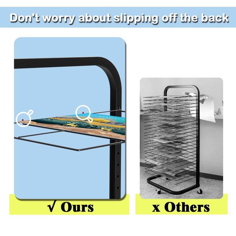 ztysn 20 Shelf Art Drying Rack for Classroom - Art