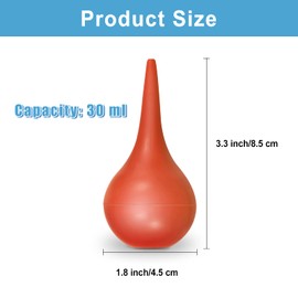 Nuanchu 6 Packs Hand Bulb Ear Syringe 30 ml Washing Rubber Squeeze Bulb Ear Syringe Ball for Infant Baby Puppy Adult(Pink, Blue, Orange)