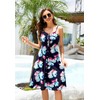 Drimmaks Women's 2022 Casual Boho Floral Sundress Spaghetti Strap Sweetheart