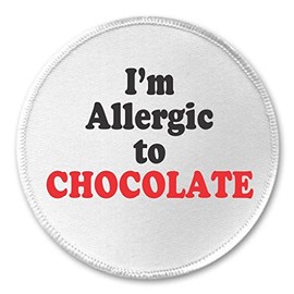A&T Designs - I'm Allergic to CHOCOLATE 3" Sew On Patch Allergy