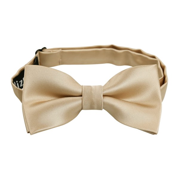 Alizeal Boys Pre-tied Bow Tie Solid Color Fancy Plain Adjustable