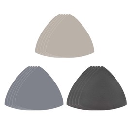 Triangle Detail Sandpaper Set 800/1500/3000 Grit 3-1/2 Inch Silicon Carbide Sanding Pads Pack of 15