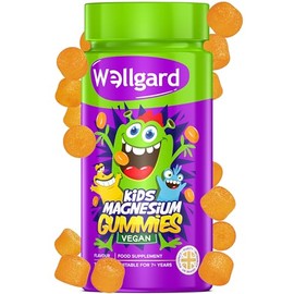 Wellgard Vegan Kids Magnesium Gummies – Delicious Gummies for Energy, Electrolyte Balance, Bones, Muscles & Better Quality of Sleep