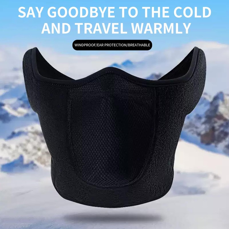 EMTPJAL Winter Half Face Mask, Windproof Thermal Ski Mask with