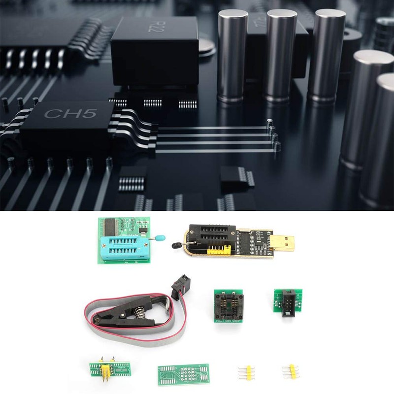 Liccx CH341A USB Programmer + SOP8 Test Clip + 1.8V