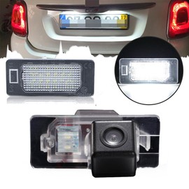 Berlingan Car Reverse Number Plate Light Camera Night Vision Waterproof Parking System Reversing Camera for Fiat 500X Petrol Diesel SUV FWD 334 2014-2021 (OEM 51962525)