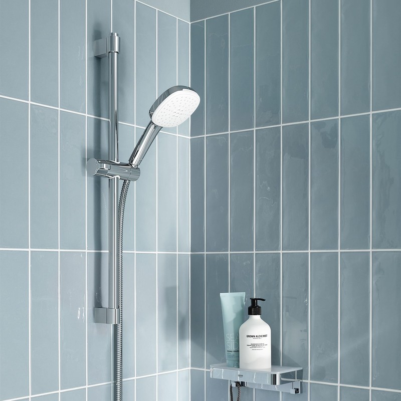 GROHE 26776002 Tempesta Hand Shower, 2-Spray, Square, 1.5 GPM, StarLight