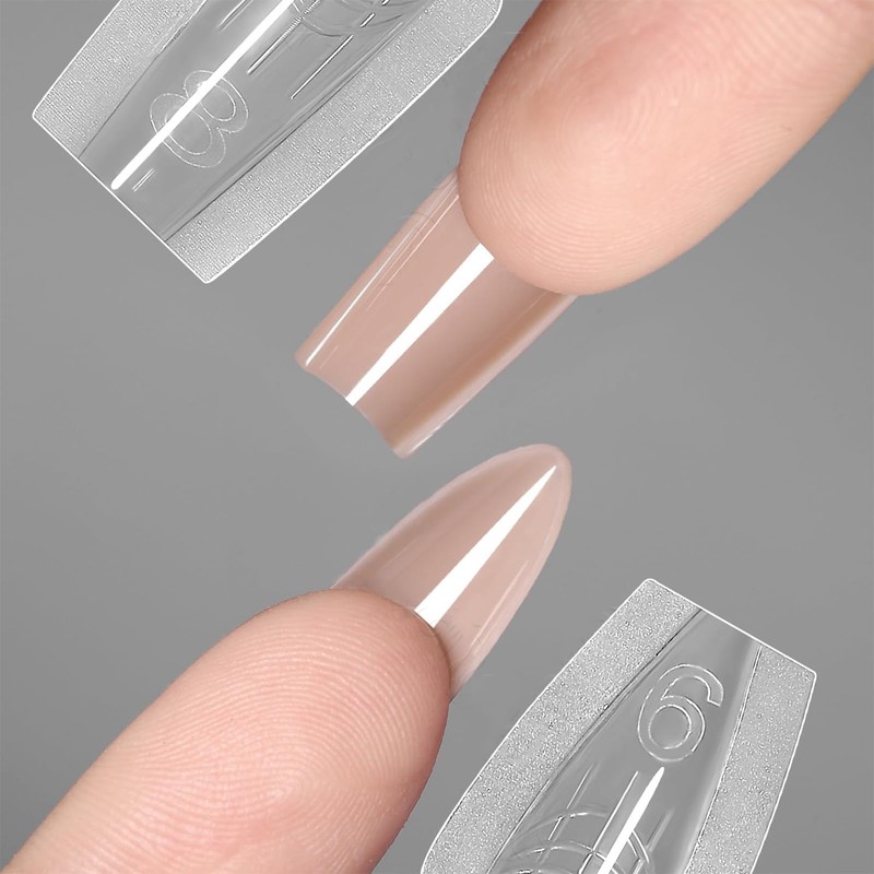 Nymora Sandwich Dual Nail Form - 240Pcs Transparent Top &