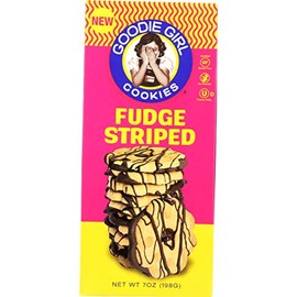 Goodie Girl Cookies Fudge Striped, Gluten Free, 7 Ounce (Pack of 6)