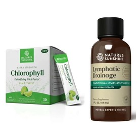 Detox Duo Bundle – Lime Chlorophyll Stick Packs & Lymphatic Drainage Supplement for Full-Body Detox, Debloating, Digestion, Immune Support & Radiant Glow