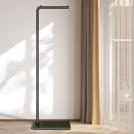 Aolohomy Metal Coat Rack, Modern Clothing Tree with Heavy-weight Slate Base, Small Coat Stand for Entryway/Bedroom/Hallway, Standing Plant Hanger, Matte Black