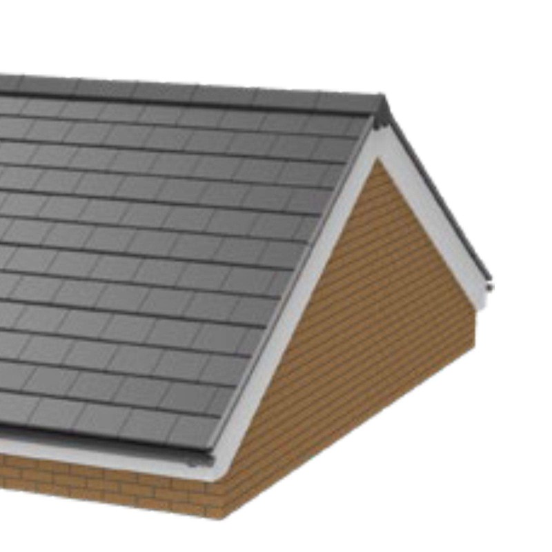 3 x Brown Enviro Tile Ridge Gable End Cap Slate