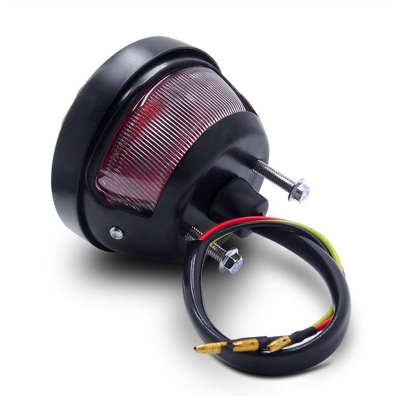 Grill Side Mount Motorcycle Tail Light License Plate Bracket for