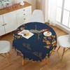 Japanese Style Tablecloth for Round Table 70 Inch Golden Cherry