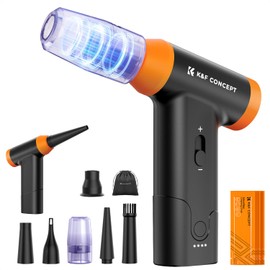 K&F Concept Blower & Suction 2 in 1 Compressed Air Duster, 150000RPM Super Power Electric Air Duster, 3 Gear Adjustable&Portable, Dust Blower for Computer, Keyboard, House, Outdoor and Car
