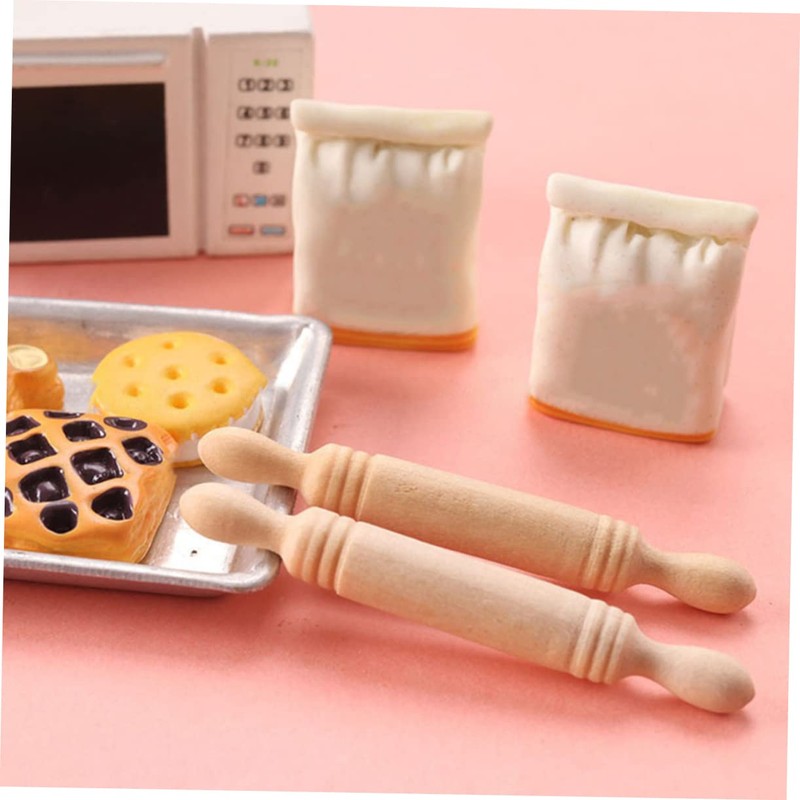 ABOOFAN 12pcs Rolling Pin House Adjustable Rollers Pins Miniature Decor