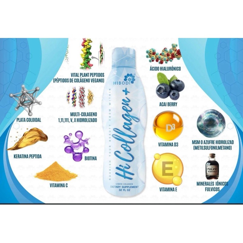 HIBODY HIBODI Hi Collagen+ Liquid Collagen Dietary Supplement 32 fl