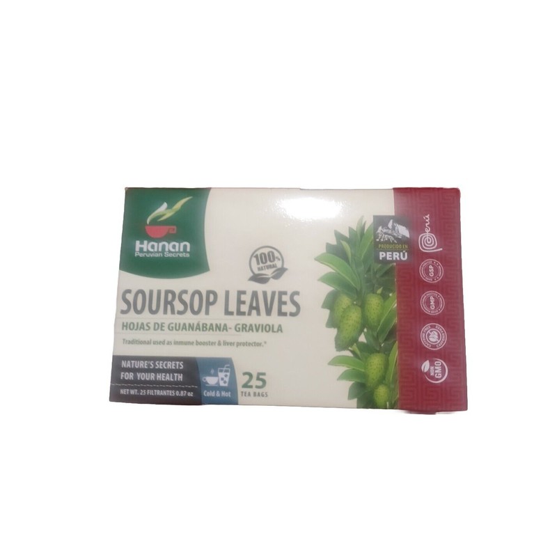 Hanan-Peru 50 Tea Bags Hoja de Guanabana (Soursop Leaves Tea