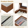 Pen Display Box, Elegant Walnut Fountain Pen Storage Case, 12