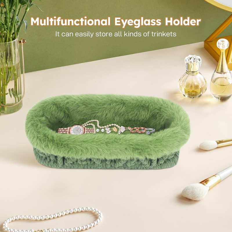 OPULANE Glasses Holder Stand, Anti-scratch Plush Lined Eyeglass Holder Stand,