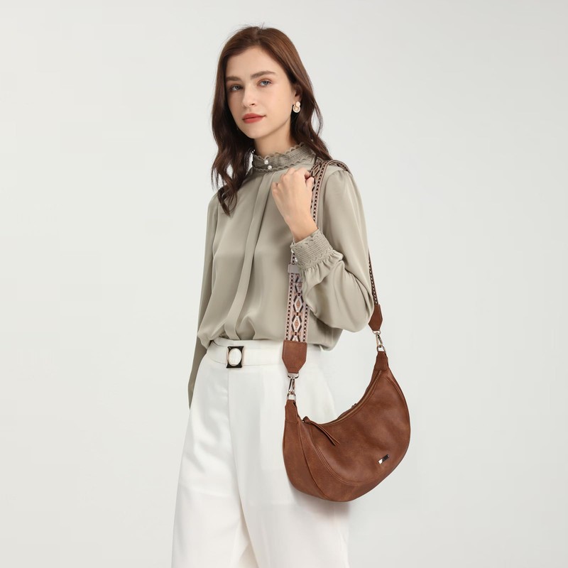 Gladdon Women's Crossbody Bag with Boho Strap – Faux Leather