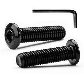 MINHER M5 x 25mm 10Pcs Flat Head Hex Socket Cap Screws Bolts, Furniture Bolts, 304 Stainless Steel 18-8, Full Thread (with Hex Spanner)