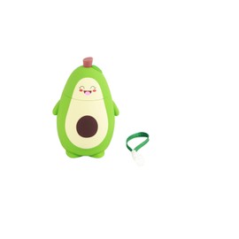 Alomejor Cartoon Avocado Glass Double Layer Cute Water Cup Portable Girl Drinking Cup Gifts with Portable Carrying Rope