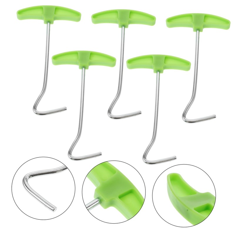 Abaodam 5pcs Camping Tent Stake Puller Tool Durable Tent Peg