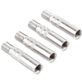 HuGuWdy Valve Stem Extension 4Pcs 39mm, Tire Valve Extension Valve Stem Extenders Tire Valve Extenders Brass Tire Stem Extension Wheel Tire Cap Extender Adapter for Car Motorcycle Truck, Silver