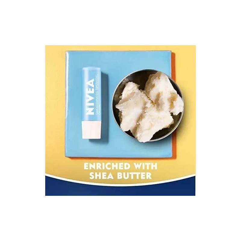 Bálsamo Labial Nivea Smoothness con SPF 15 Transparente, Pack de