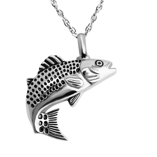 Dletay Fish Cremation Jewelry for Ashes Memorial Ashes Keepsake Necklace