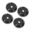 Motoforti Universal Wheel Center Hub Cap, Plastic, Black, 4 Pcs