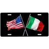 Onestopairbrushshop American Flag/Italian Flag license plate