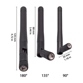 ACONRFTOL Dual Band WiFi Antenna 5dBi High Gain 2.4GHz 5.8GHz WiFi Antenna RP SMA Male Wireless Antenna PC for WiFi Card, Wireless Router, Wireless Network Card, WiFi Booster, PCI, IP Camera